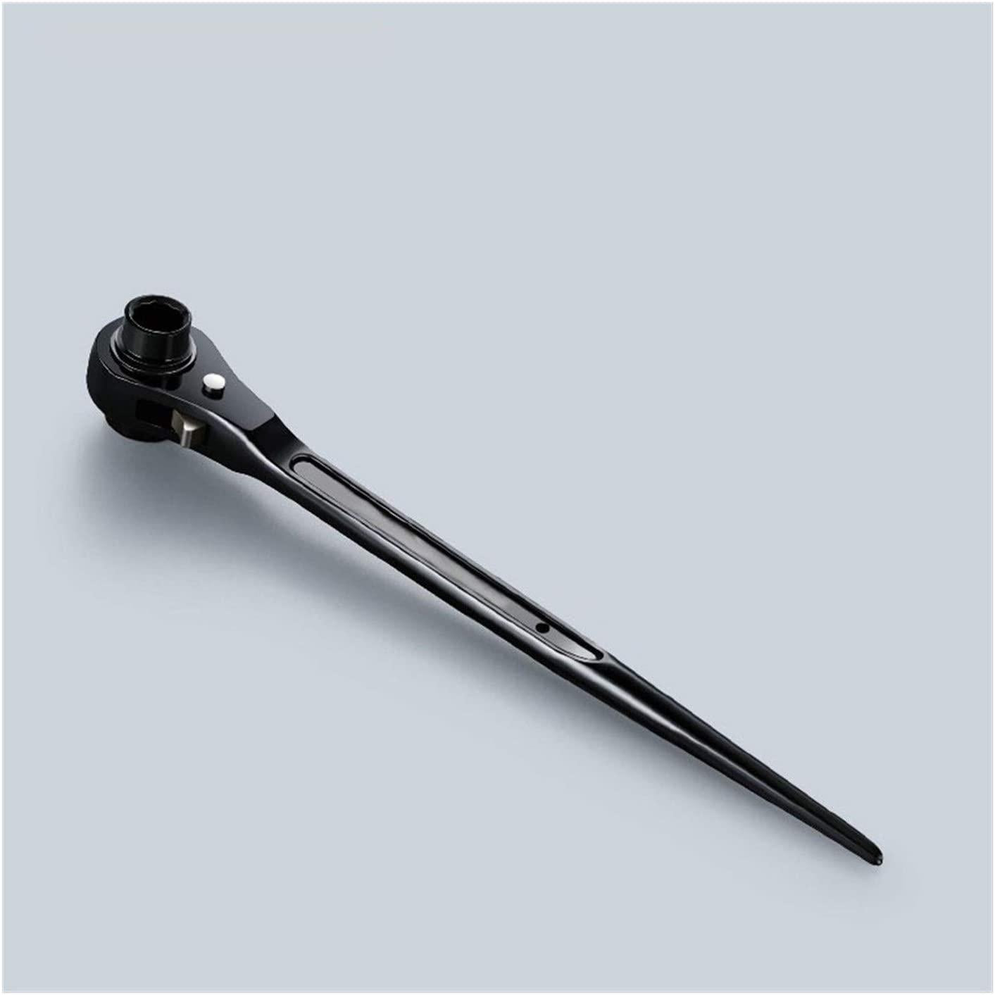 Ratchet Wrench with Pointed Tail Universal Head Wrench Sharp End Socket Wrench Adjustable Socket Adapter Hand Tools (Color : 36 41MM)