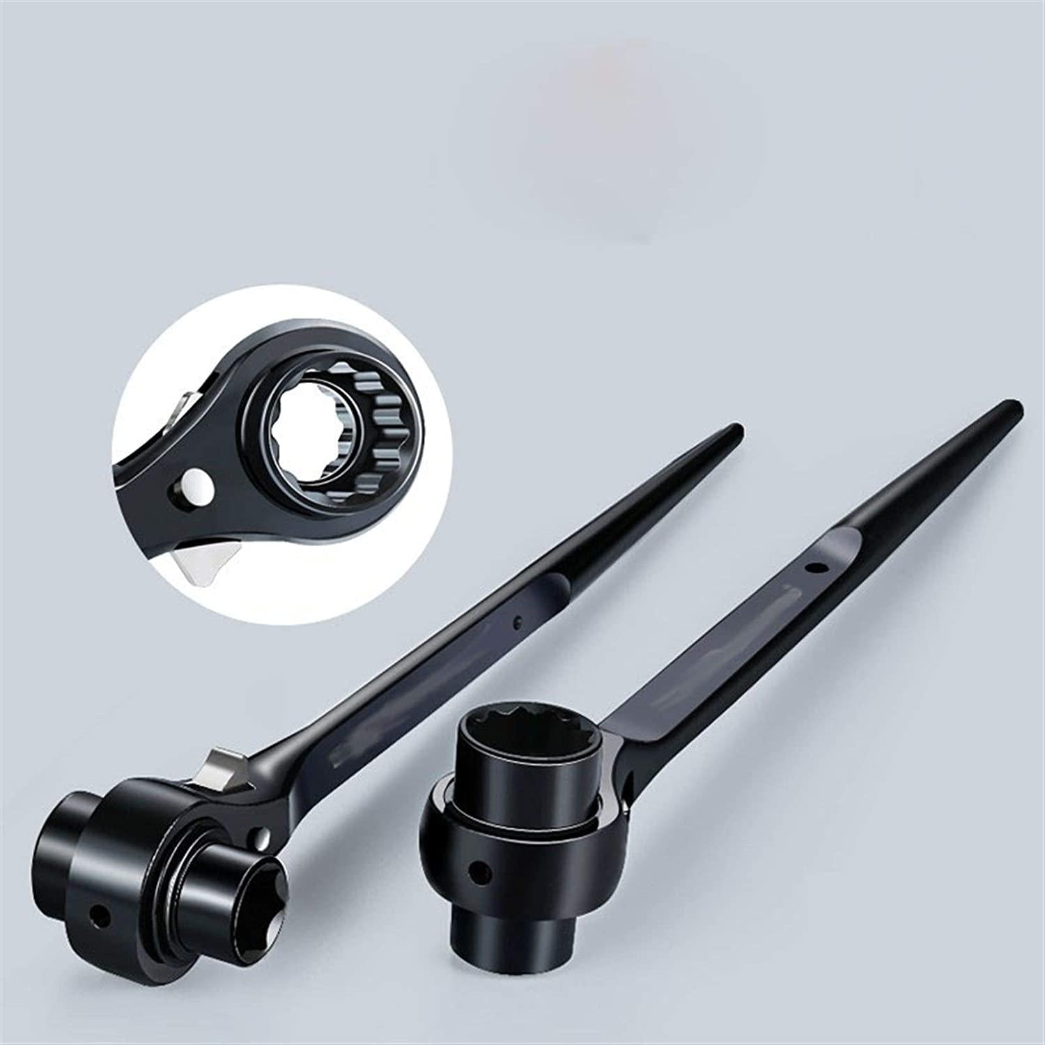 Ratchet Wrench with Pointed Tail Universal Head Wrench Sharp End Socket Wrench Adjustable Socket Adapter Hand Tools (Color : 36 41MM)