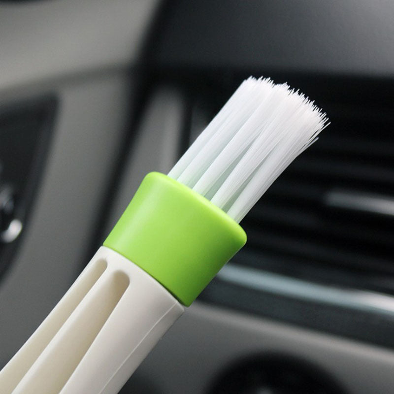 2-in-1 Air Conditioning Outlet Vent Brush Internal Cleaning Tools Interior Multi-purpose Dust Cleaner For Car