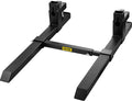 Mophorn Pallet Forks 33.5" 2000 Lbs Max, Clamp On Tractor Bucket Forks with Adjustable Stabilizer Bar, Heavy Duty Front Loader Forks 46.9" Total Length, Fork Attachment for Skid Steer,Loader Bucket