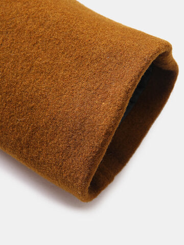 mens woolen double breasted lapel collar british style overcoats