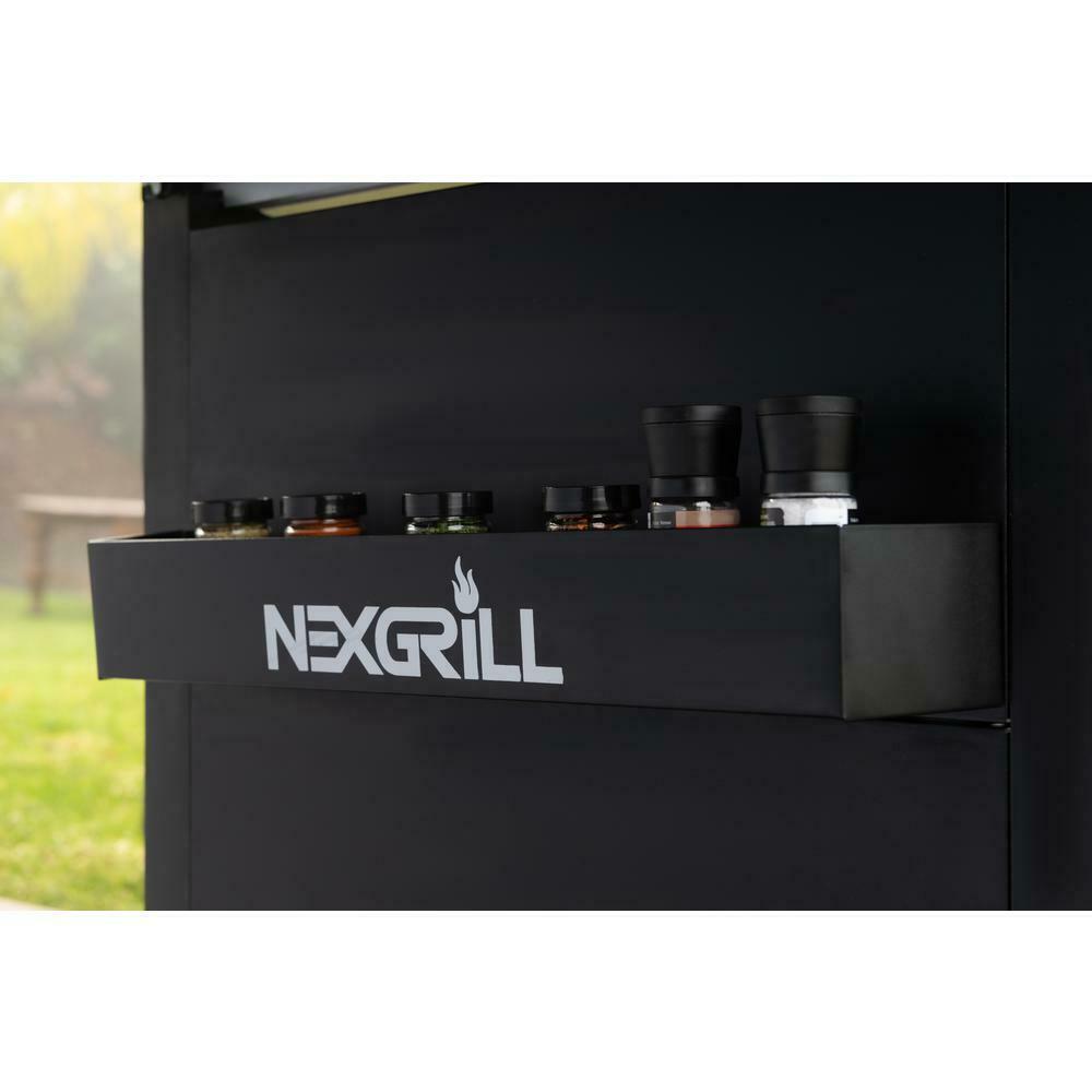 Propane Grill 5-Burners 55000 BTU Heat Thermometer Grease Pan  Steel