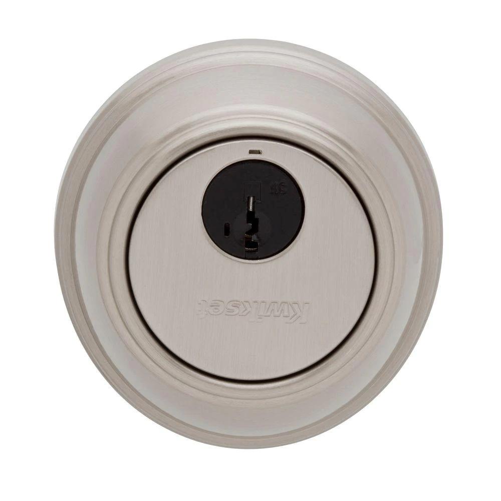 816 Series Satin Nickel Single Cylinder Key Control Deadbolt featuring SmartKey Security