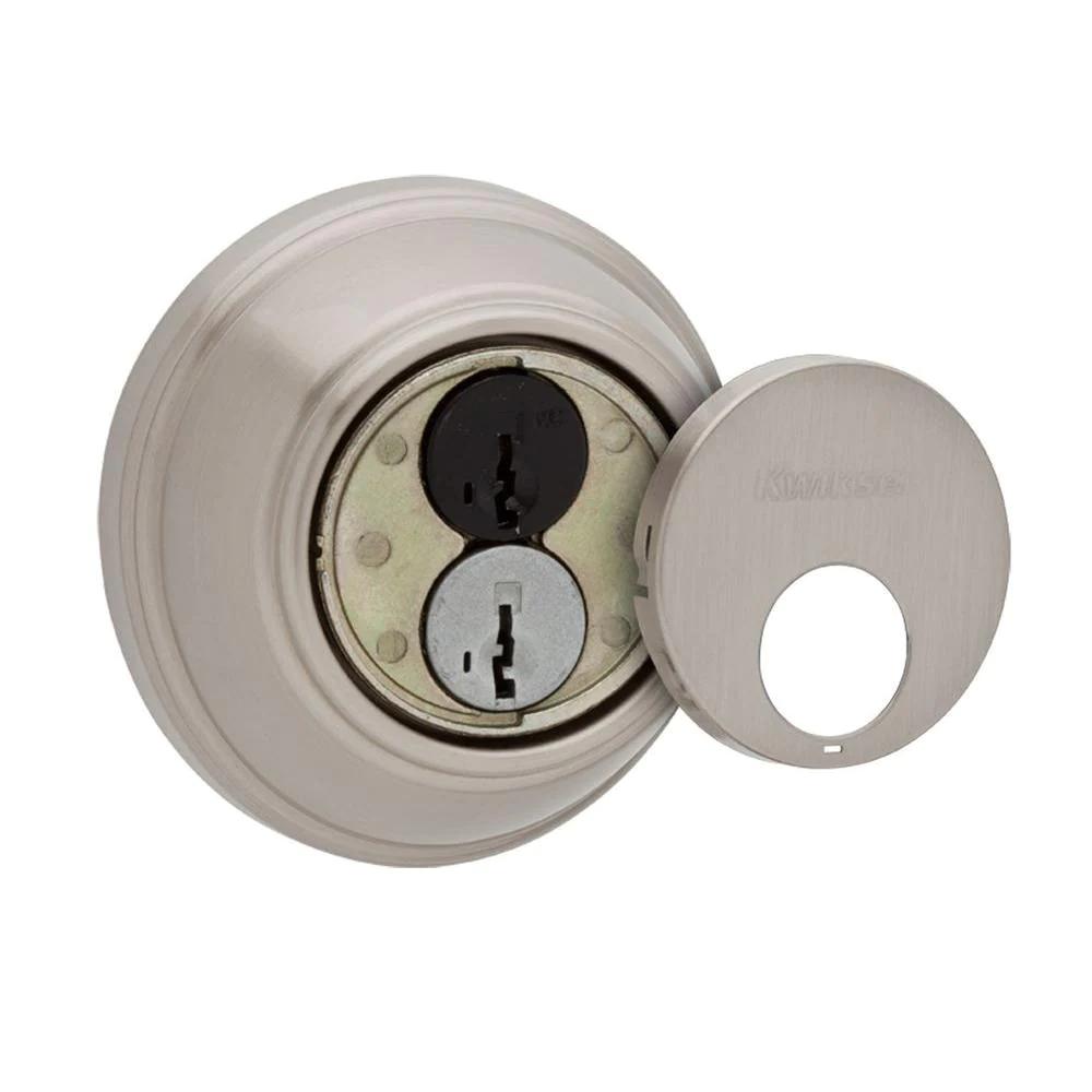 816 Series Satin Nickel Single Cylinder Key Control Deadbolt featuring SmartKey Security