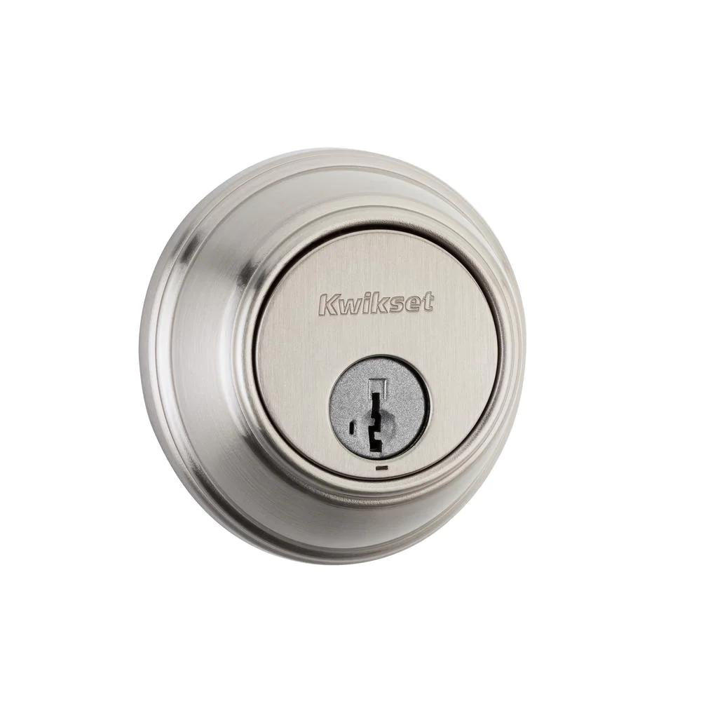 816 Series Satin Nickel Single Cylinder Key Control Deadbolt featuring SmartKey Security