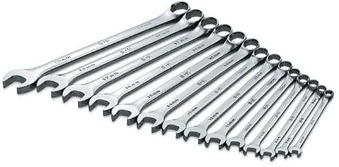 SK Professional Tools 86026 14-Piece 12-Point Metric Long Combination Wrench Set - SuperKrome Finish, Set of 14 Chrome Wrenches Made in USA