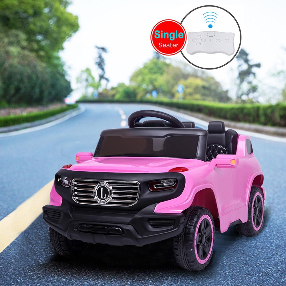 SEGMART Kids Electric Battery-Powered Ride On Truck Car RC Toy, 3 Speeds Electric Vehicles Christmas Gifts, LED Lights Kids Ride on Toys to Ride on Pavement Grass Mud Gravel Hills, Pink, Q6831