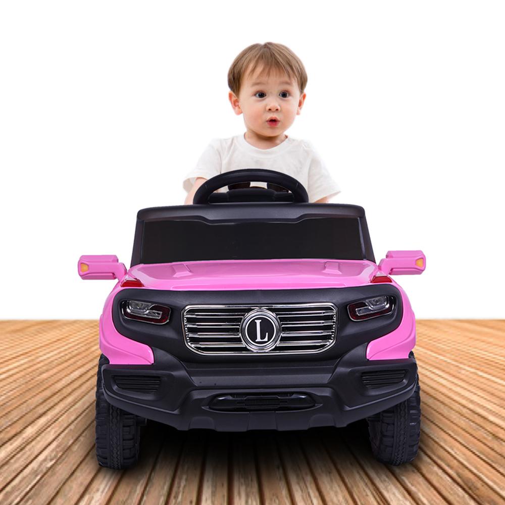 SEGMART Kids Electric Battery-Powered Ride On Truck Car RC Toy, 3 Speeds Electric Vehicles Christmas Gifts, LED Lights Kids Ride on Toys to Ride on Pavement Grass Mud Gravel Hills, Pink, Q6831