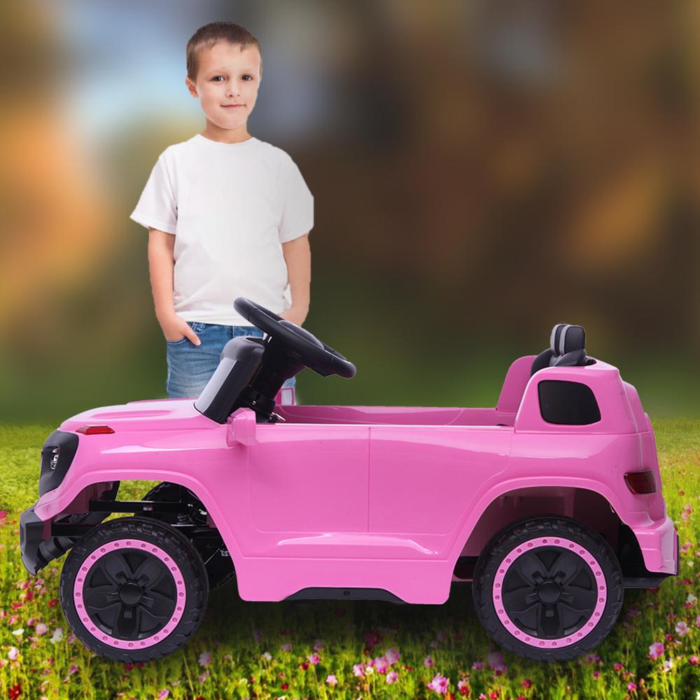 SEGMART Kids Electric Battery-Powered Ride On Truck Car RC Toy, 3 Speeds Electric Vehicles Christmas Gifts, LED Lights Kids Ride on Toys to Ride on Pavement Grass Mud Gravel Hills, Pink, Q6831