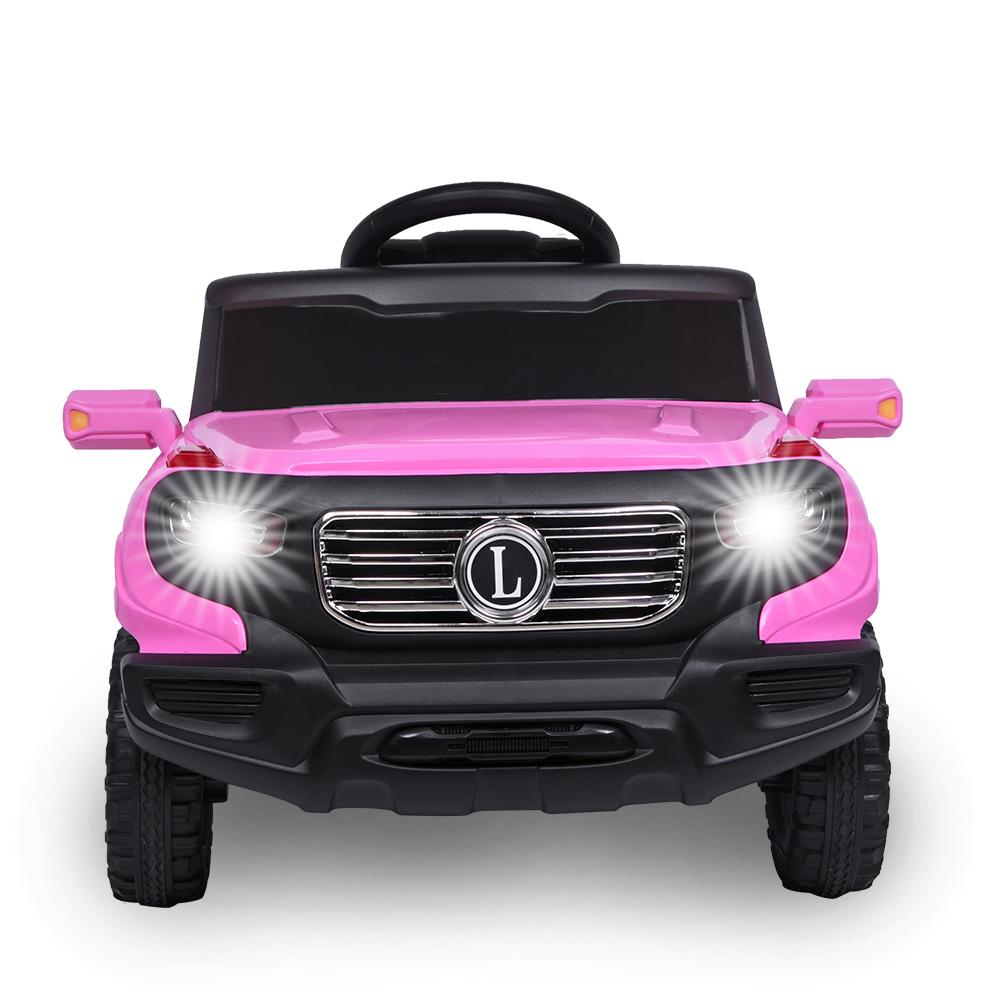SEGMART Kids Electric Battery-Powered Ride On Truck Car RC Toy, 3 Speeds Electric Vehicles Christmas Gifts, LED Lights Kids Ride on Toys to Ride on Pavement Grass Mud Gravel Hills, Pink, Q6831