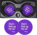 8sanlione 2 Pack Car Cup Holder Coasters, 2.75 Inch Non-Slip PVC Insert Cup Coaster, Anti-Scratch Auto Cup Mats for Women Men, Vehicle Interior Accessories for Car, SUV, Truck (D Deep Purple/2PCS)