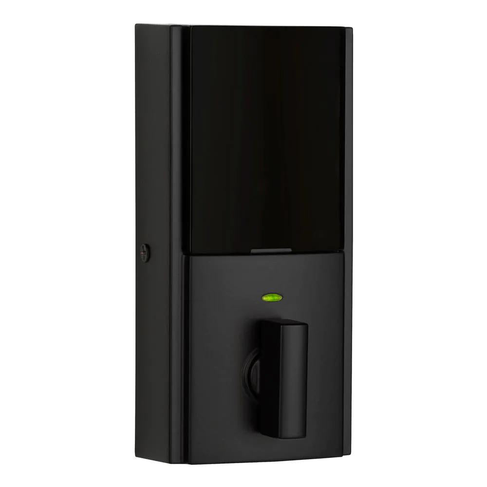 SmartCode 915 Touchscreen Contemporary Matte Black Single Cylinder Electronic Deadbolt Featuring SmartKey Security