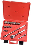 Socket Wrench Set,SAE,1/2 in. Dr,18 pc