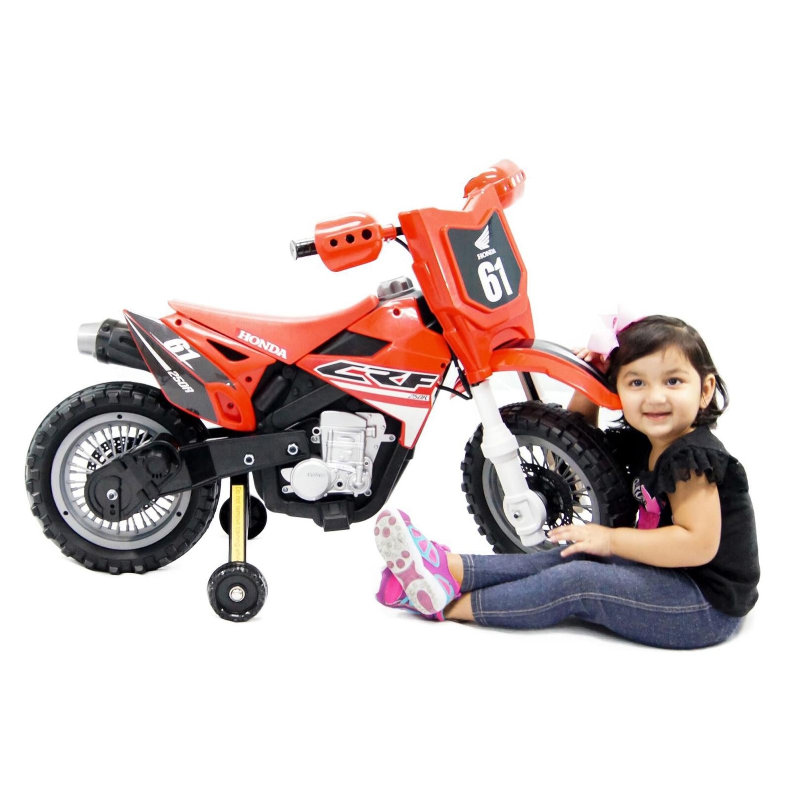 Best Ride On Cars Honda CRF250R Toddler Kids Electric 6 Volt Toy Dirt Bike, Red