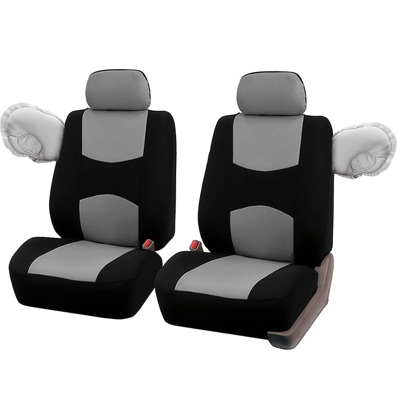 Car Seat Covers, Polyester Pink Purple Gray Black Tan Blue Red Rosy Car Seat Cushion Universal Car Seat Protector Car Decoration Auto Car Accessories