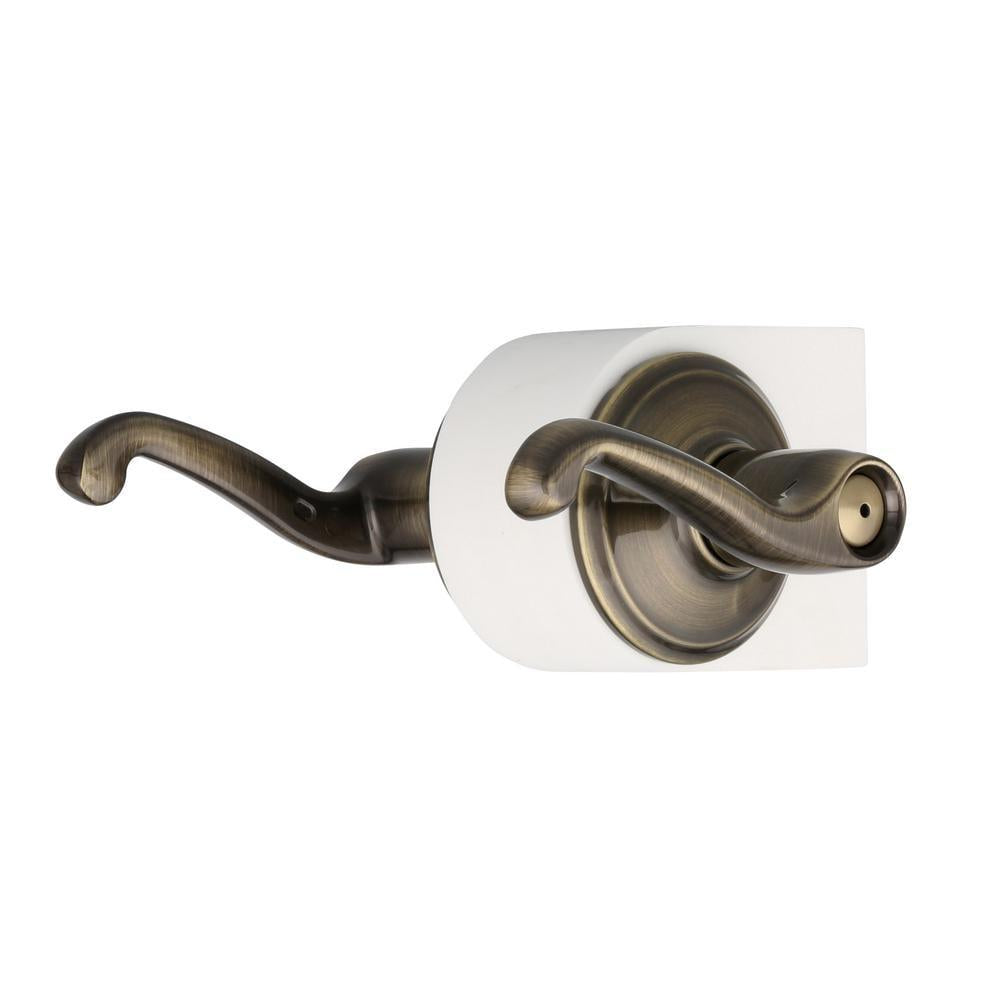 Flair Antique Brass Bed/Bath Door Lever