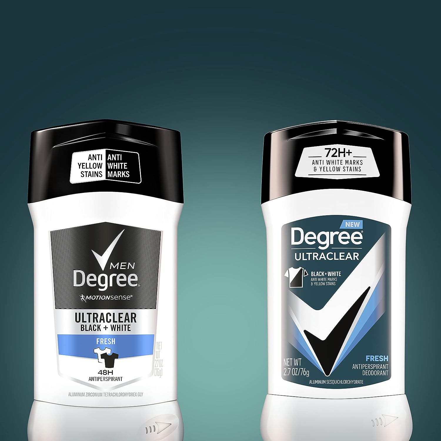 Degree Men UltraClear Antiperspirant Deodorant Fresh, Pack of 12, 72-Hour Sweat &amp; Odor Protection Antiperspirant For Men With MotionSense Technology 2.7 oz