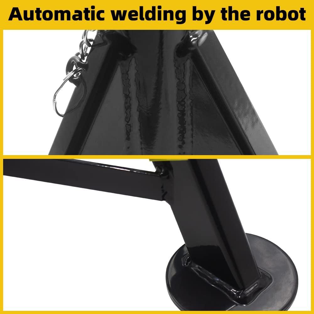 BESTOOL Jack Stands 4 ton 8,000 lbs Capacity with LocSupport Pins Jack Stand, 1 Pair, Black