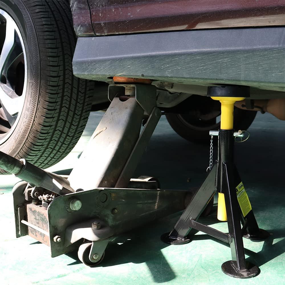 BESTOOL Jack Stands 4 ton 8,000 lbs Capacity with LocSupport Pins Jack Stand, 1 Pair, Black