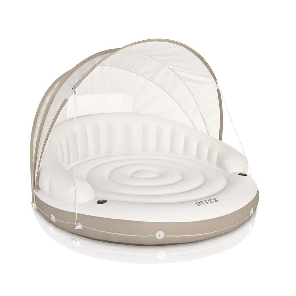Inflatable Canopy Island Float &amp;  Tropical Breeze 6 Person Float