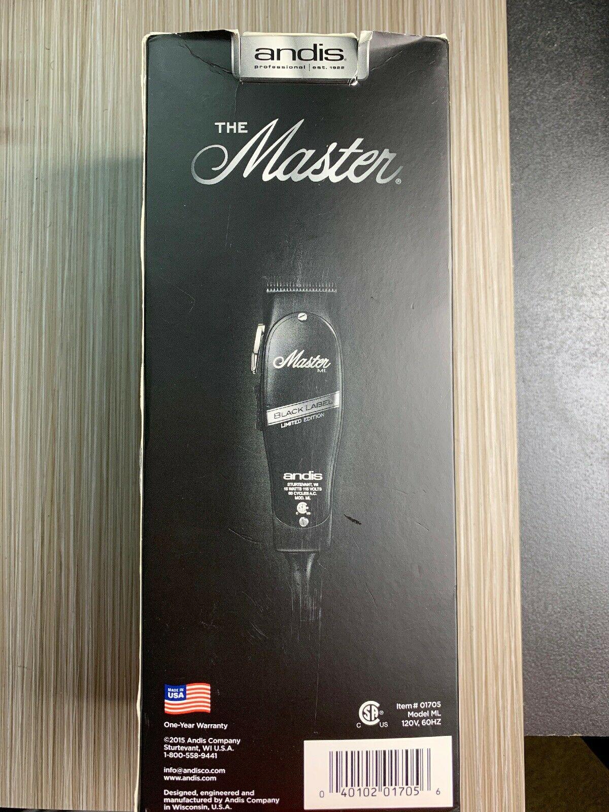 Andis BLACK LABEL ML  Clipper #1705 LIMITED EDITION BRAND PRODUCT 1705
