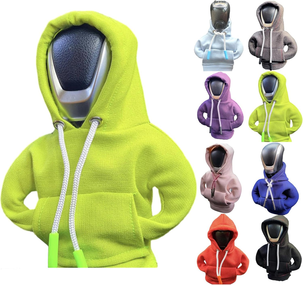 Car Shift Knob Hoodie, Funny Gear Shift Knob Shirt Sweater, Winter Warm Shift Knob Cover Sweater Shirt, Automotive Interior Novelty Accessories Decorations, Universal Fit Knob Cover Gift (Green)