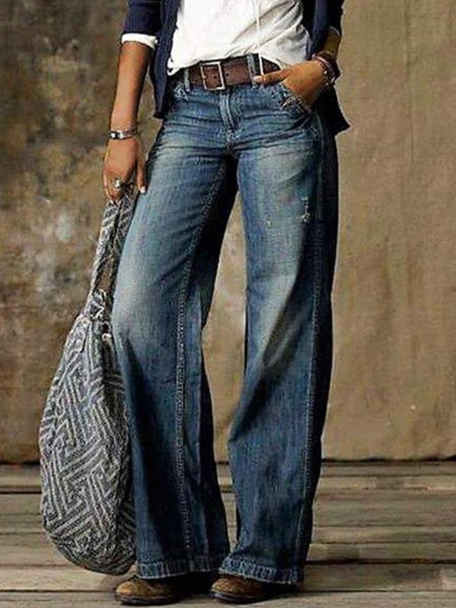 Fashion Wide-Leg Pants Jeans