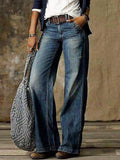 Fashion Wide-Leg Pants Jeans