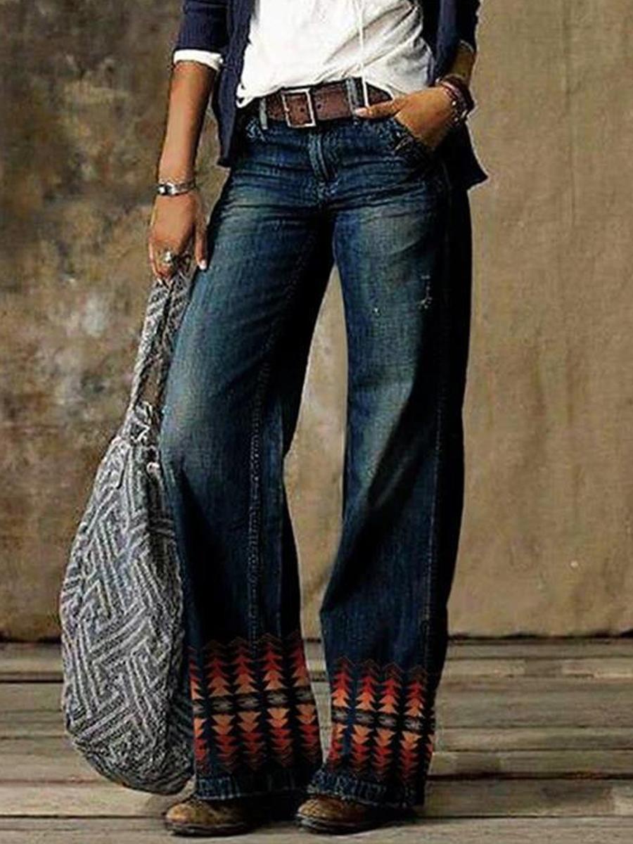 Fashion Wide-Leg Pants Jeans