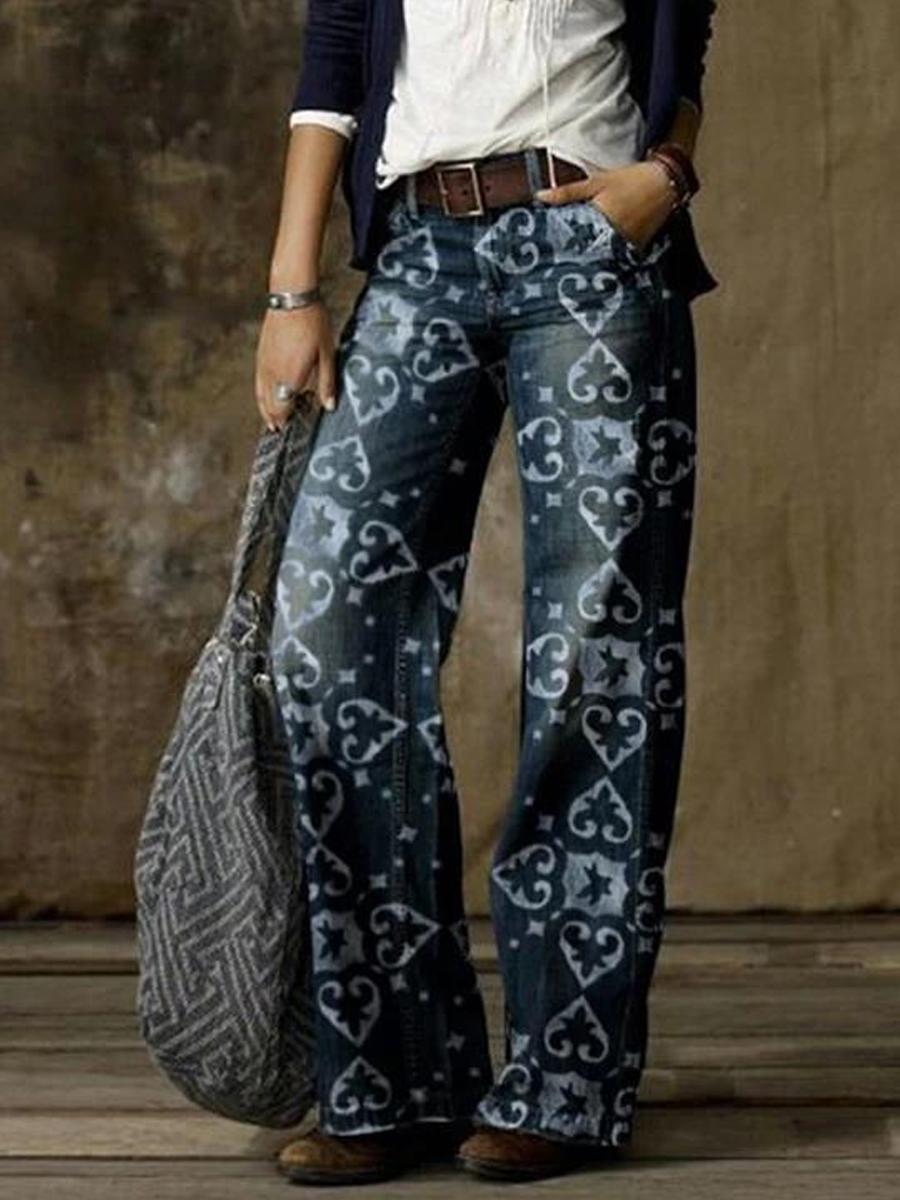 Fashion Wide-Leg Pants Jeans