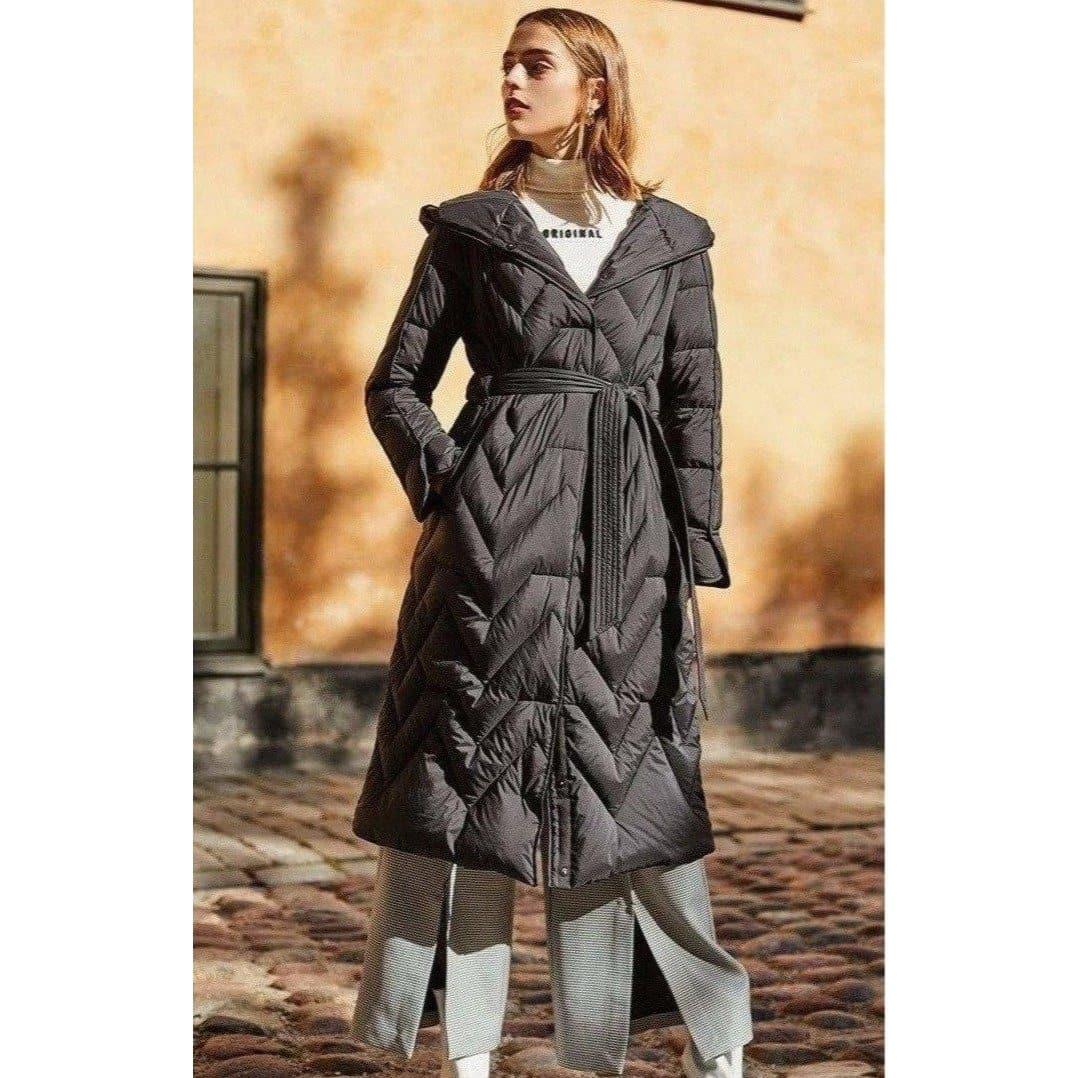 gorgeous hooded white duck jacket