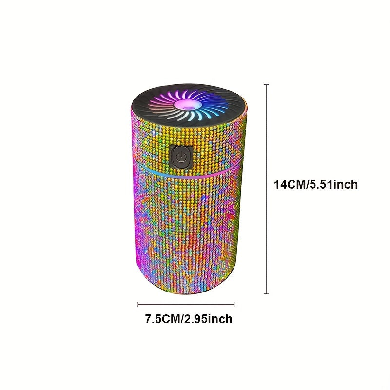 Elevate Your Car's Ambience with this Luxurious Rhinestone Humidifier &amp; Air Purifier!