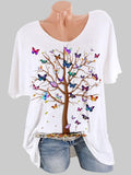 Butterfly Print Short Sleeve T-Shirt