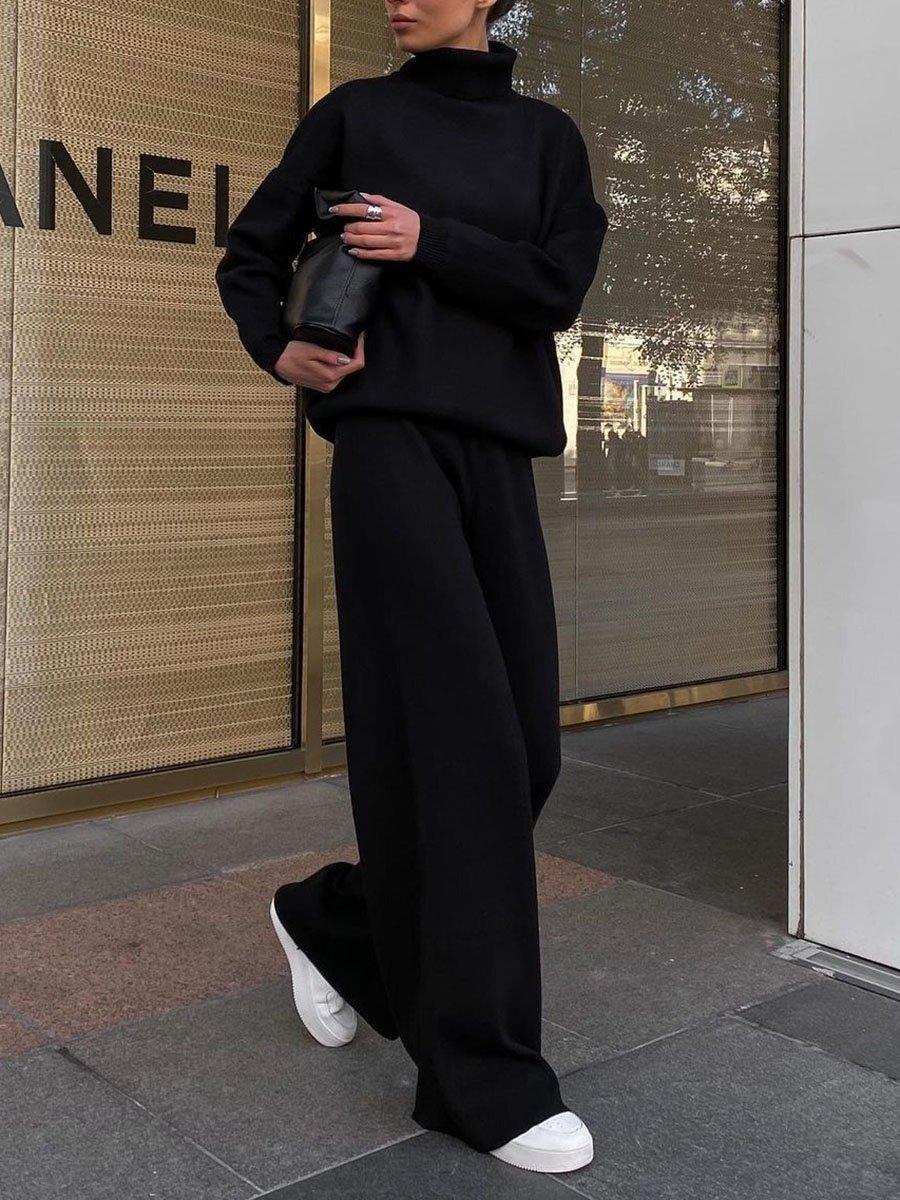 Classic And Elegant Half High Neck Cocoon Suit
