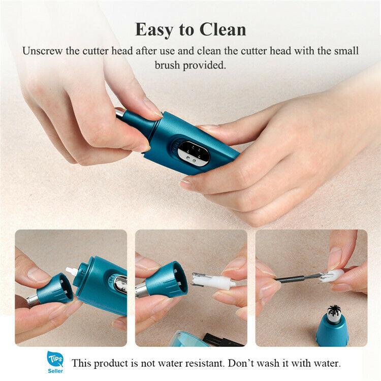 Nose Ear Hair Trimmer Electronic  Steel Eyebrow Side Men's Burn Bear