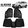 2016 Ford Explorer ALL WEATHER PROTECTION Durable Floor Mats Floorliner Black