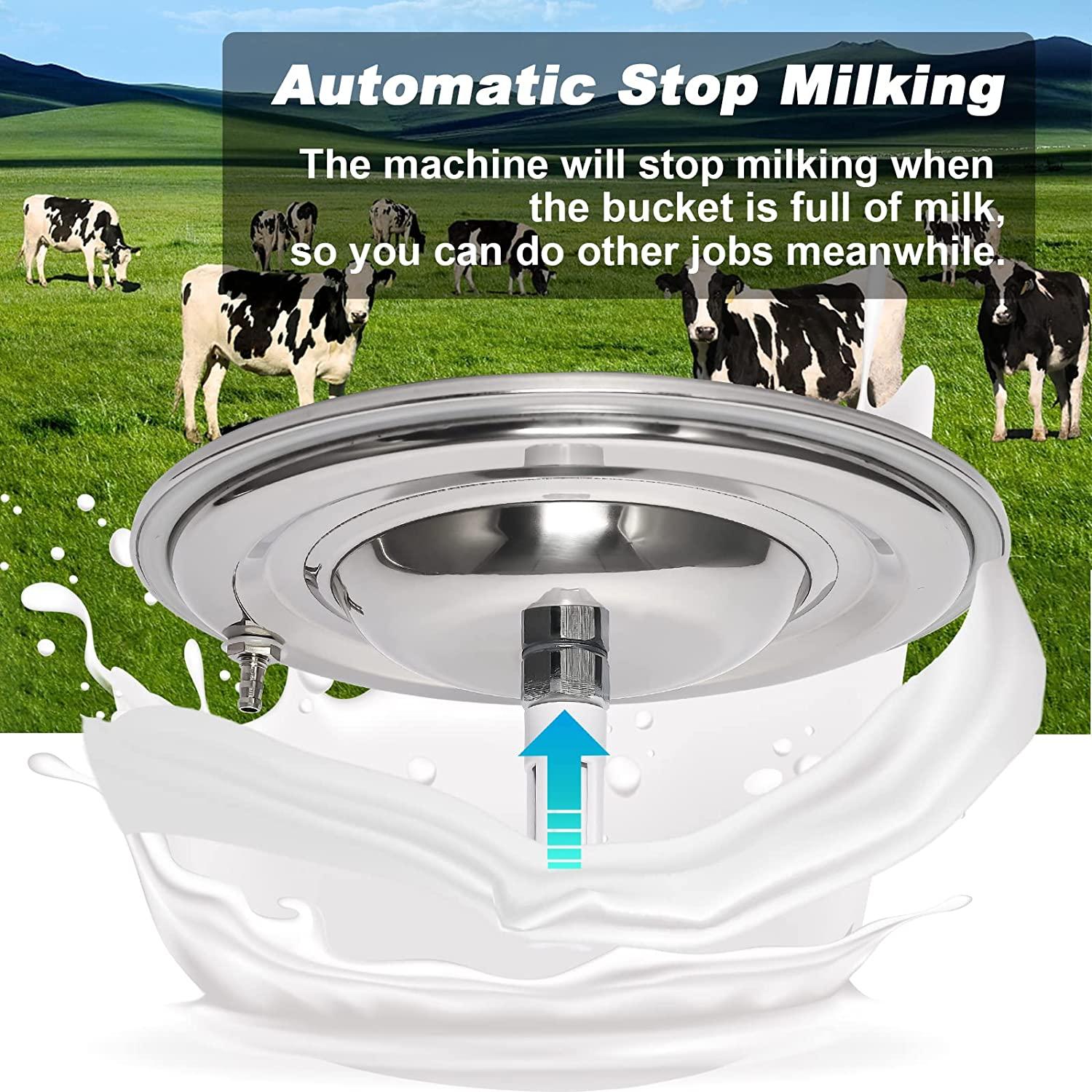 Electric MilMachine for Cow 3L Portable Pulsation Adjustable Vacuum Pressure Pump Milker with Livestock MilMachine