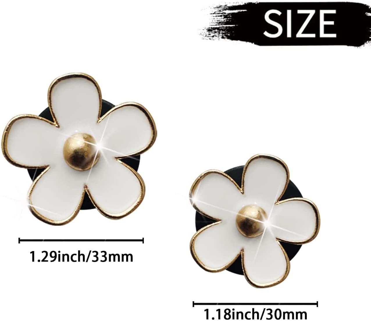 6 Pcs Daisy Air Vent Clips, Cute Flower Air Conditioning Outlet Clip Car Air Fresheners Vent Clips Car Interior Decor Charm Car Decoration Cute Car Accessories for Women Girls + Mask Hook(White)