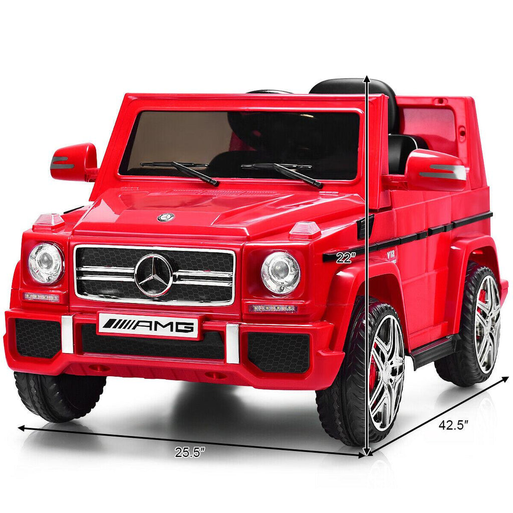 12V Electric Kids Ride On Car Mercedes Benz G65 Licensed Toy W/ RC &amp; Light Red