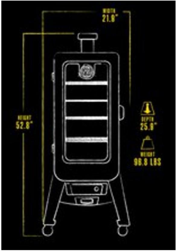 Copperhead 3 Series Pellet Smoker, Vertical Smoker