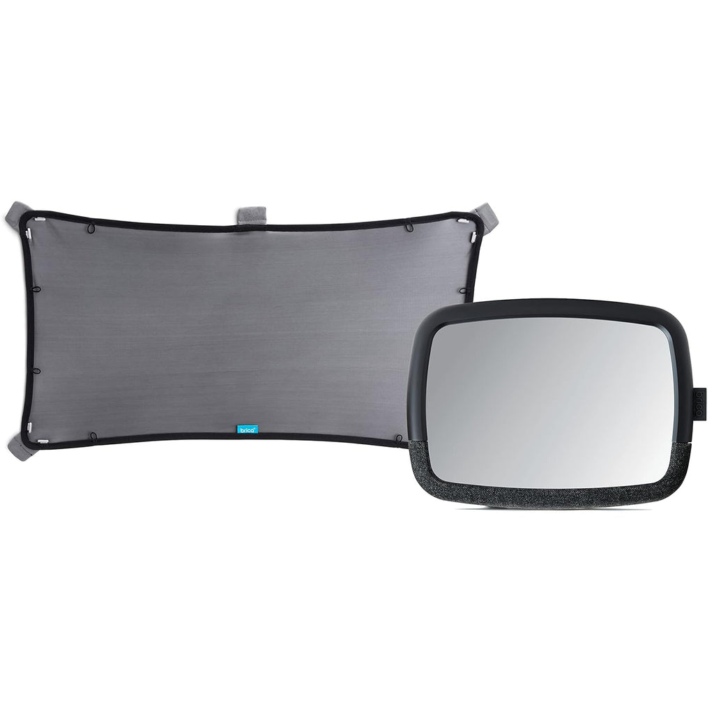 MunchkinBricaMagnetic Stretch to FitSun Shade and 360 Pivot Baby in-SightWide-Angle Adjustable Car Mirror