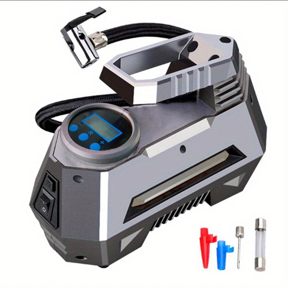 Auto Air Compressor For Tires, Inflator Car Tire Pump With Digital Display Pressure Gau150 Psi Bright Emergency Flashlight