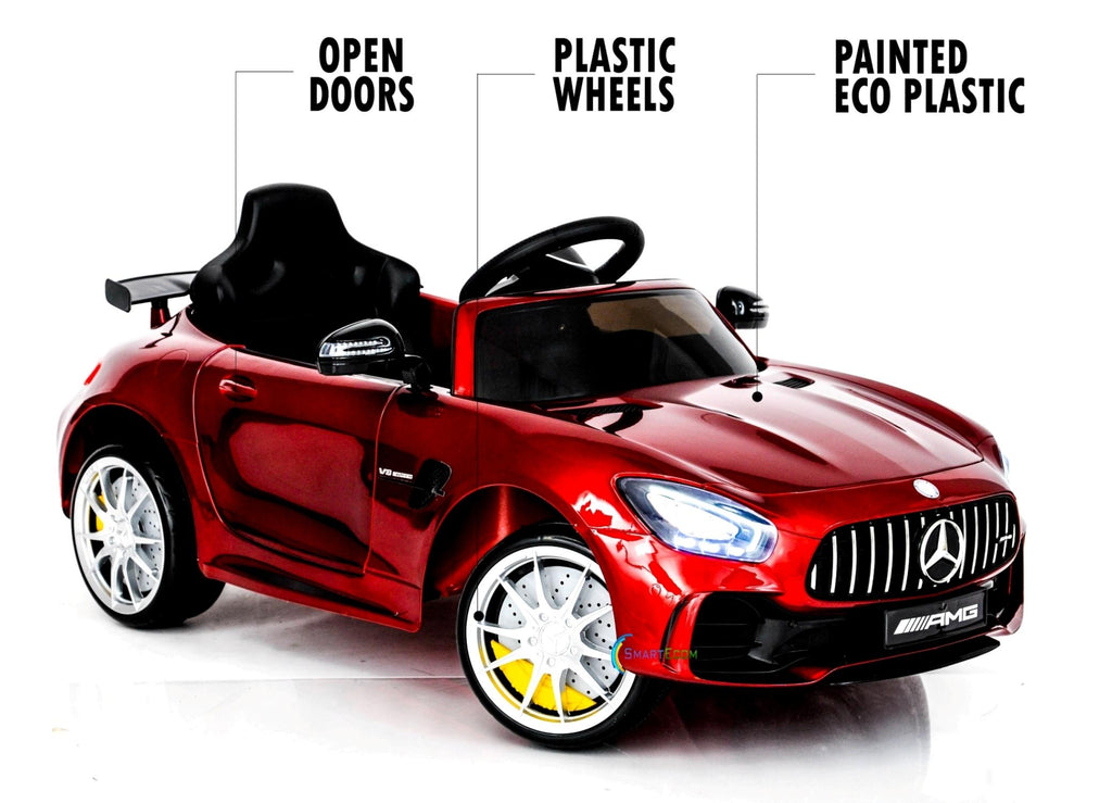Electric power 12V Mercedes GTR ride on car for Kids with Remote Control Opening doors LED lights MP3 - Red
