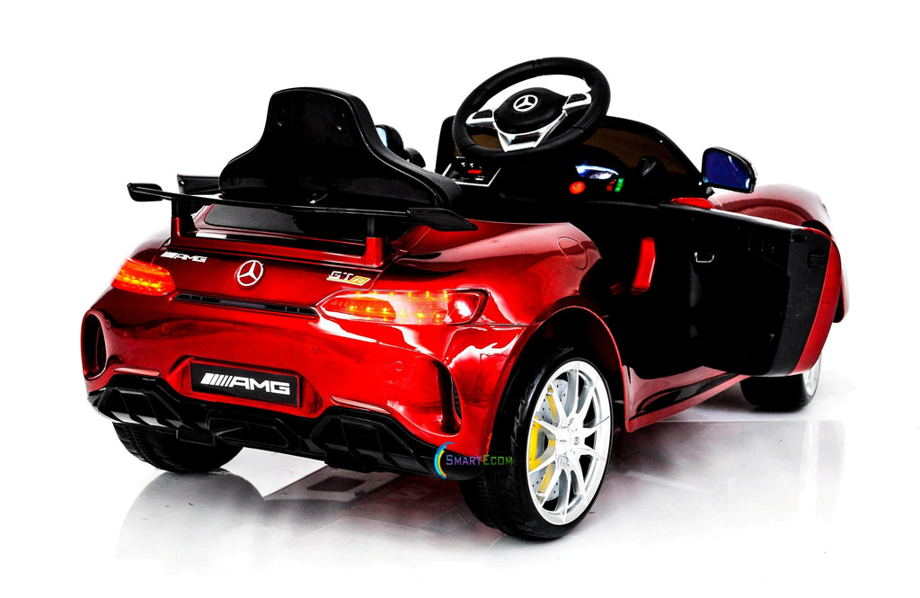 Electric power 12V Mercedes GTR ride on car for Kids with Remote Control Opening doors LED lights MP3 - Red