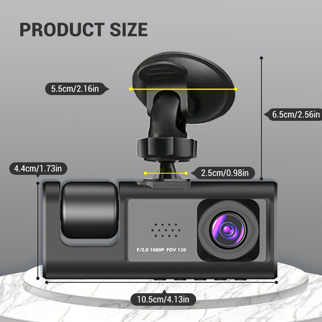 Dash Cam For Cars,Front And Inside,1080P Dual Camera With IR Night Vision,Loop Recording,Car DVR Camera With 2 Inch IPS Screen,car Dashboard Video Cam