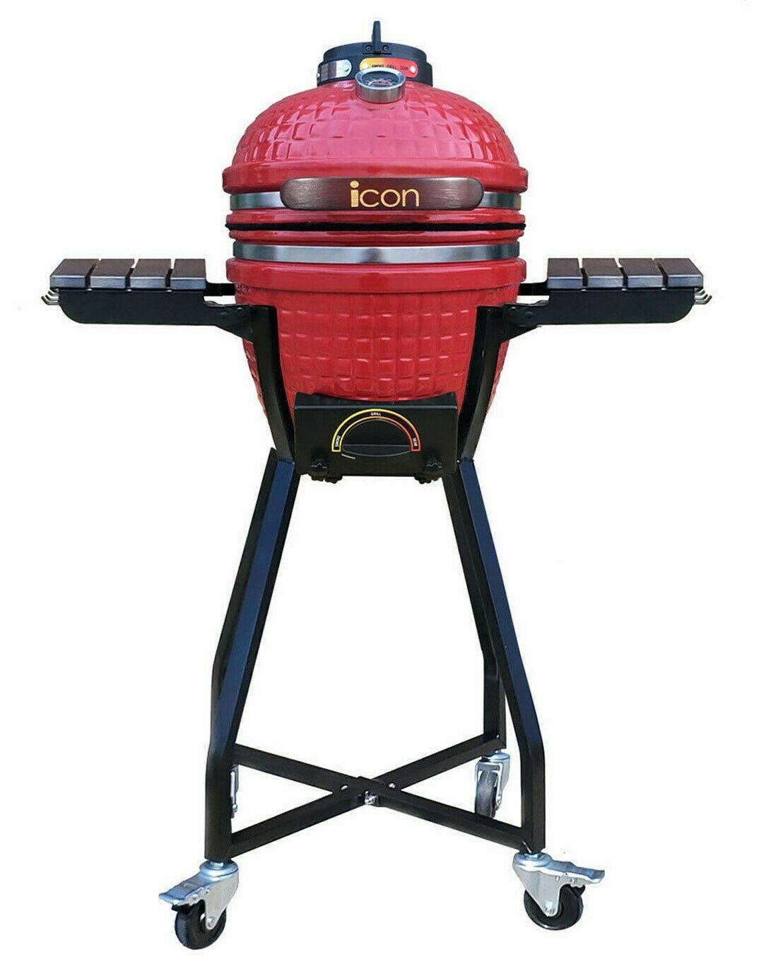 Kamado Grill Ceramic Smoker  Steel Grate