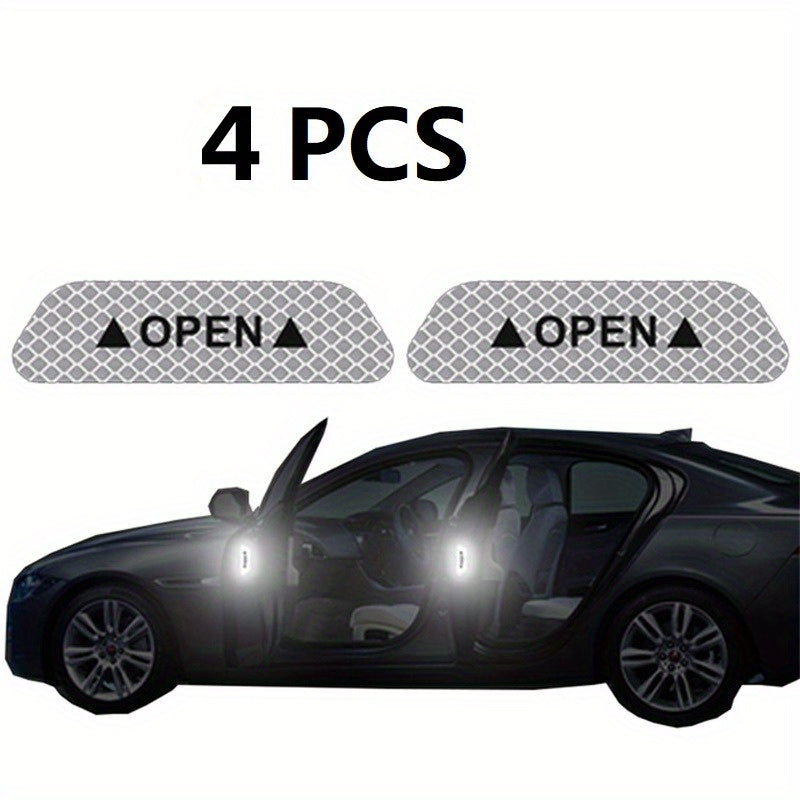 Boost Your Car's Safety &amp; Visibility With 4PCS Reflective Stickers!