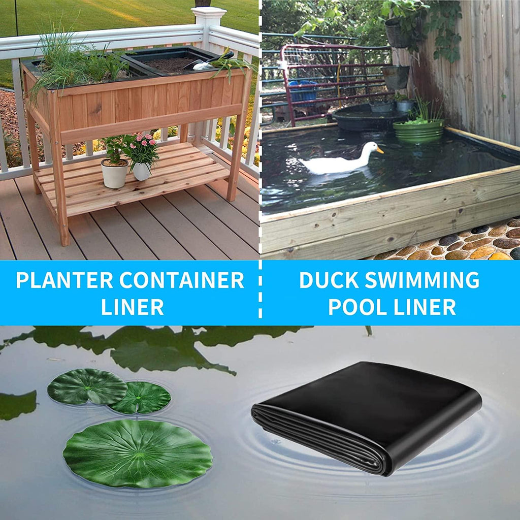 Coocure Pond Liner 20x20ft, LLDPE Garden Pond Liner, 20Mil Thickness Pond Liner for KOI or Fish, Duck and Waterscape.