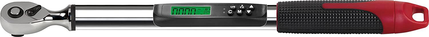 ACDelco Tools 1/2" (Inch) Compact Angle Digital Torque Wrench, Measures 5.0 – 99.5 ft-lbs. Ranof Torque, 17-7/8” Length, LCD Display, Audible Notification Buzzer, Vibration &amp; LED Light ARM317-4A