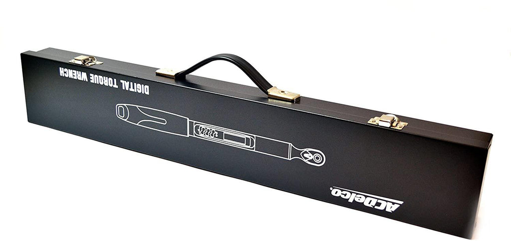 ACDelco Tools 1/2" (Inch) Compact Angle Digital Torque Wrench, Measures 5.0 – 99.5 ft-lbs. Ranof Torque, 17-7/8” Length, LCD Display, Audible Notification Buzzer, Vibration &amp; LED Light ARM317-4A